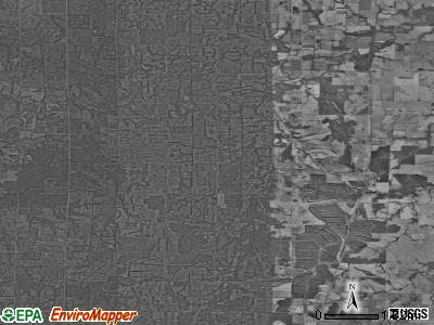 Zip code 66711 satellite photo by USGS