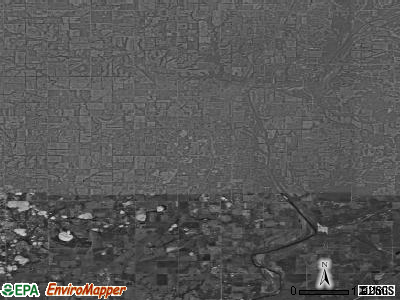 Zip code 66713 satellite photo by USGS