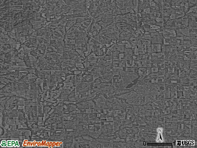 Zip code 66717 satellite photo by USGS