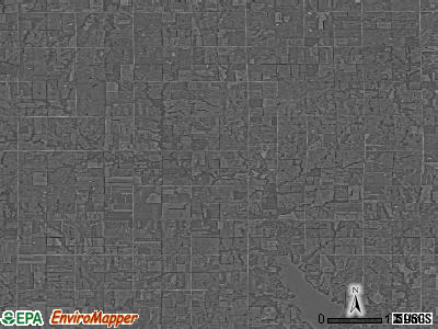 Zip code 66740 satellite photo by USGS