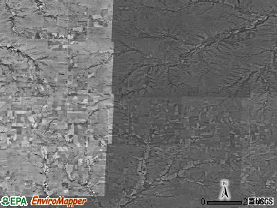 Zip code 66834 satellite photo by USGS