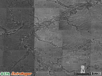 Zip code 66843 satellite photo by USGS
