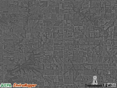 Zip code 67341 satellite photo by USGS