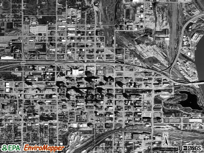 Zip code 68102 satellite photo by USGS