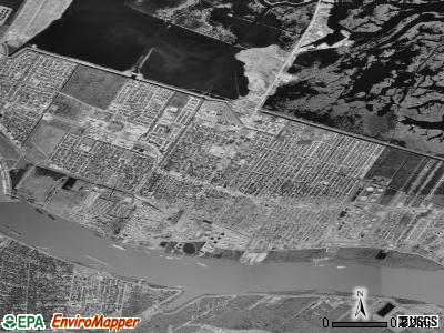Zip code 70043 satellite photo by USGS