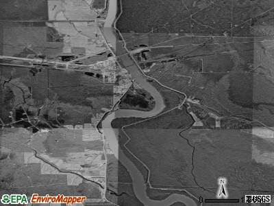 Zip code 70750 satellite photo by USGS