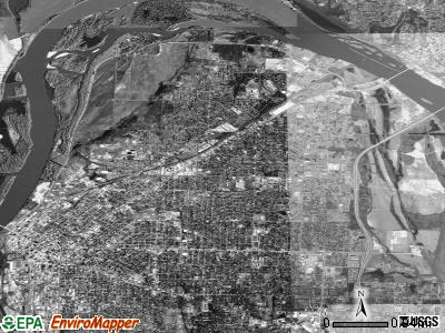 Zip code 72904 satellite photo by USGS