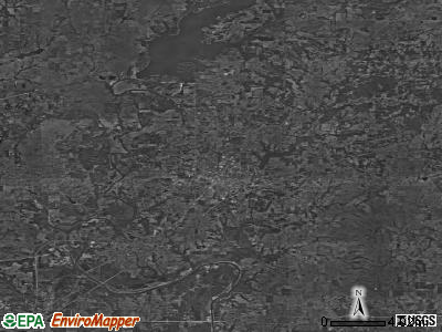 Zip code 74017 satellite photo by USGS