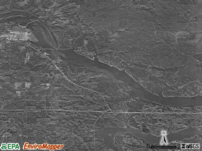 Zip code 74020 satellite photo by USGS