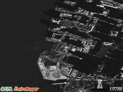Zip code 10280 satellite photo by USGS