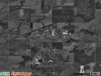 Zip code 74349 satellite photo by USGS