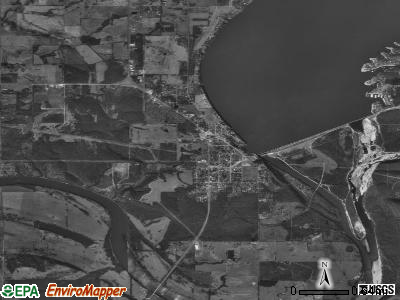 Zip code 74350 satellite photo by USGS