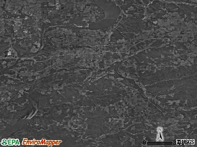 Zip code 74352 satellite photo by USGS