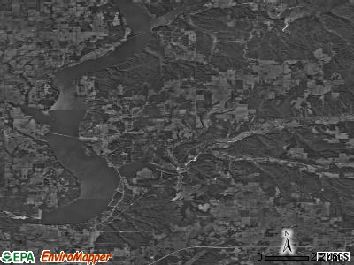 Zip code 74365 satellite photo by USGS
