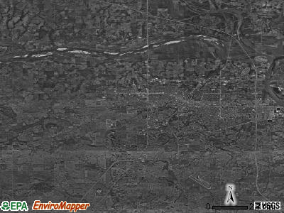 Zip code 74401 satellite photo by USGS
