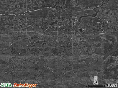 Zip code 74403 satellite photo by USGS