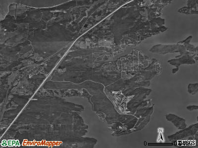 Zip code 74425 satellite photo by USGS