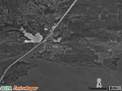 Zip code 74430 satellite photo by USGS