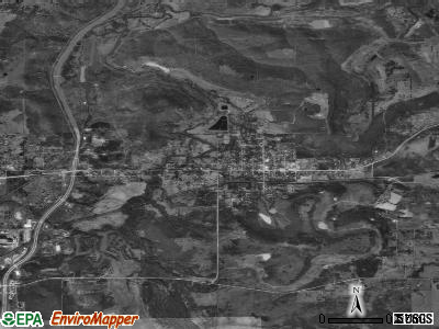 Zip code 74431 satellite photo by USGS