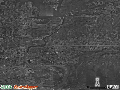 Zip code 74434 satellite photo by USGS