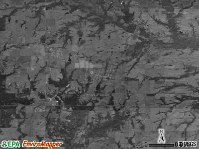 Zip code 74720 satellite photo by USGS