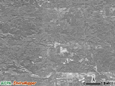 Zip code 74829 satellite photo by USGS