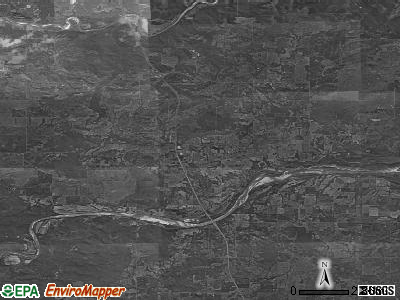 Zip code 74845 satellite photo by USGS