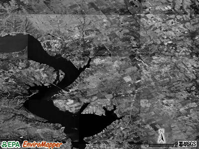 Zip code 76692 satellite photo by USGS