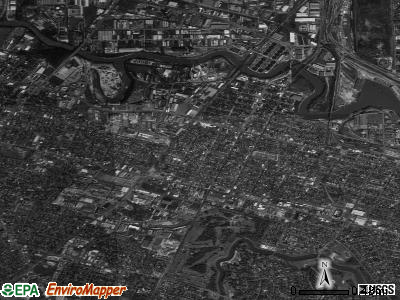 Zip code 77011 satellite photo by USGS