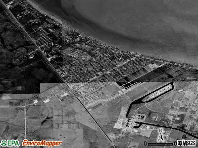 Zip code 77518 satellite photo by USGS