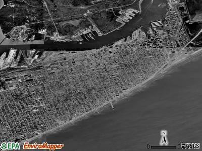 Zip code 77550 satellite photo by USGS