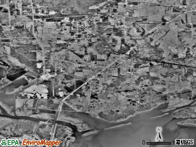 Zip code 77611 satellite photo by USGS