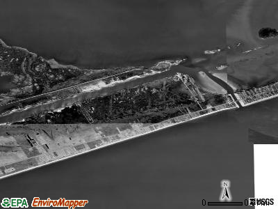 Zip code 77619 satellite photo by USGS