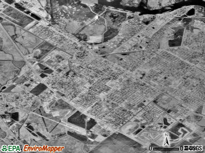 Zip code 77627 satellite photo by USGS