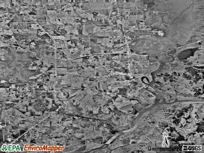 Zip code 77630 satellite photo by USGS