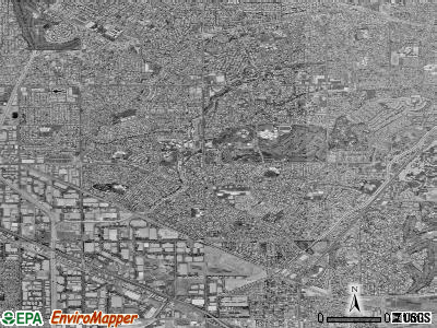 Zip code 90638 satellite photo by USGS