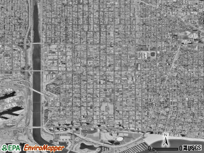 Zip code 90813 satellite photo by USGS