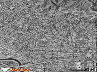 Zip code 91202 satellite photo by USGS