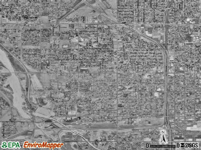 Zip code 92411 satellite photo by USGS