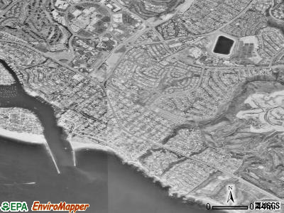 Zip code 92625 satellite photo by USGS