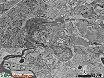 Zip code 92660 satellite photo by USGS
