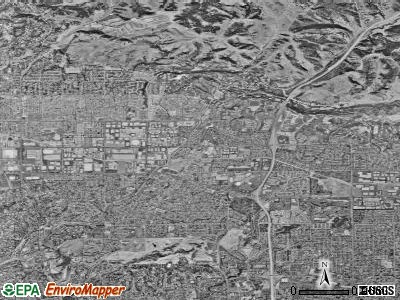 Zip code 92821 satellite photo by USGS