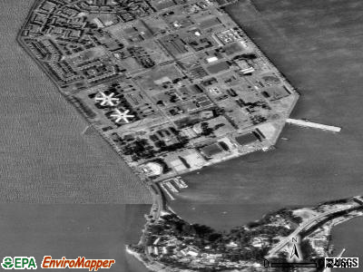 Zip code 94130 satellite photo by USGS