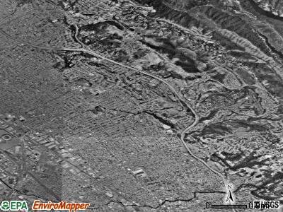 Zip code 94605 satellite photo by USGS