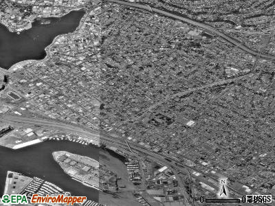 Zip code 94606 satellite photo by USGS