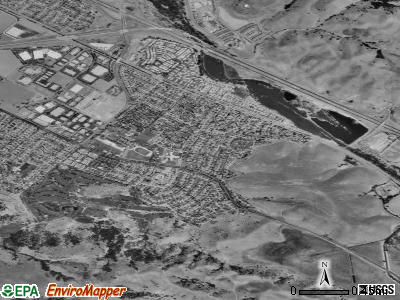 Zip code 95139 satellite photo by USGS