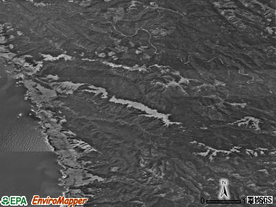 Zip code 95432 satellite photo by USGS