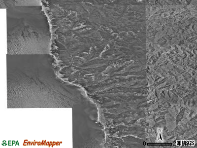 Zip code 95488 satellite photo by USGS