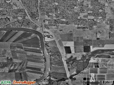 Zip code 95832 satellite photo by USGS