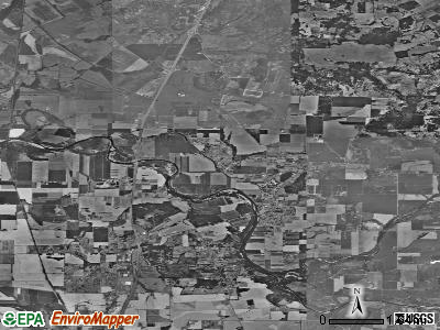 Zip code 97352 satellite photo by USGS